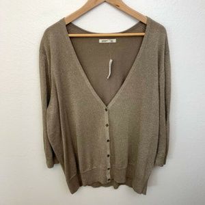 Old Navy Metallic Button Front Cardigan Sweater